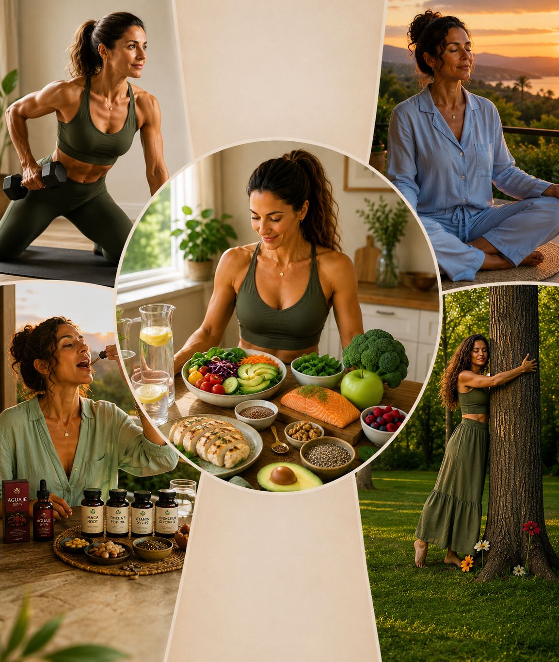 Wellness lifestyle collage